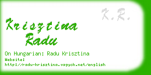 krisztina radu business card